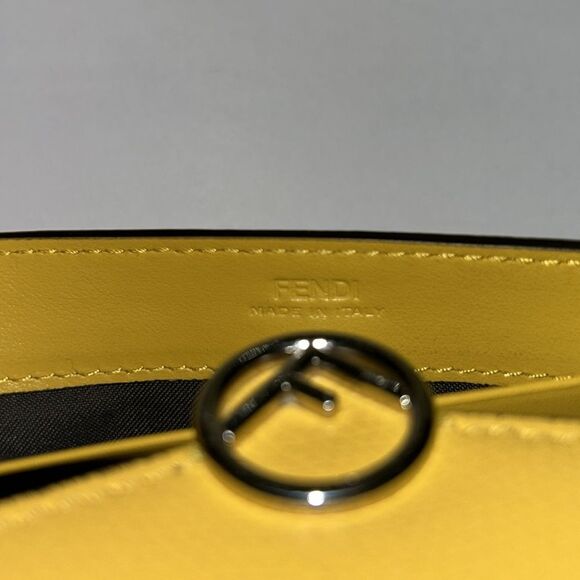 Authentic Fendi Leather Yellow & Brown FF Continental Long Wallet. - Picture 13 of 17